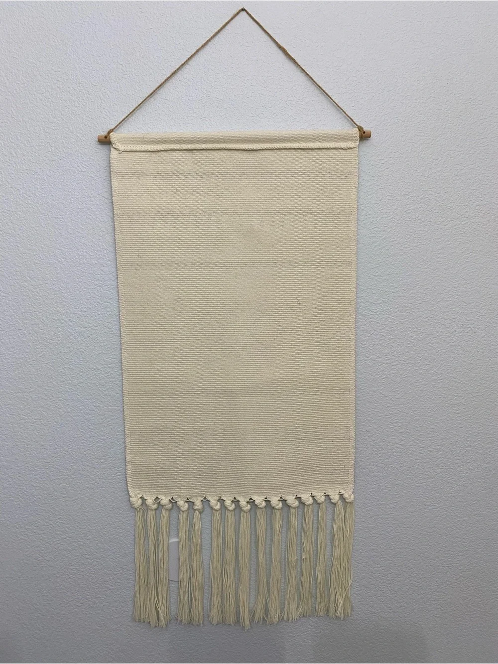 Boho Black & Cream Woven Wall Hanging Tapestry